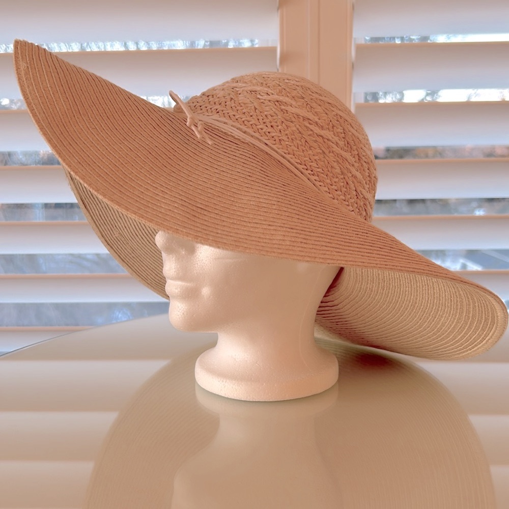 Women’s Wide Brim Floppy Sunhat, White Beige, Summer Hat, Vacation Beachwear Sun